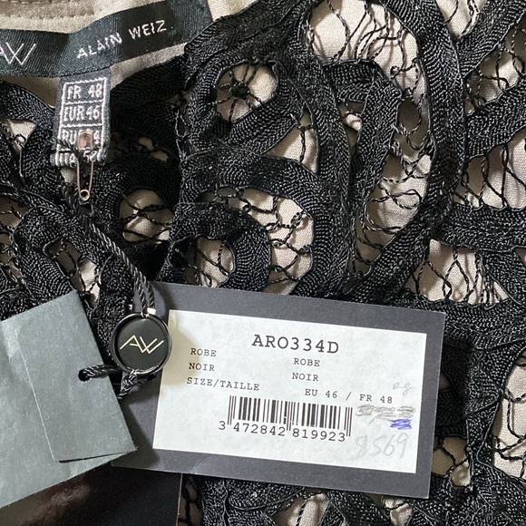 Alain Weiz Beautiful Black Detailed Lined Sexy Maxi Dress New With Tags - Picture 14 of 16